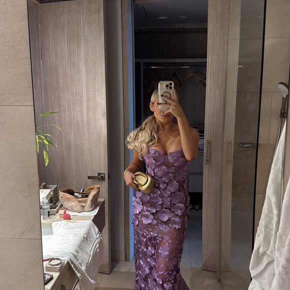 Bronx and Banco Purple Floral Maxi Dress - Picture 3 of 5